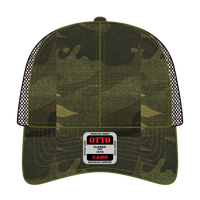 OTTO 105-1247 Camouflage 6 Panel Low Profile Mesh Back Trucker Cap - Camo/BrownMesh - Camo/BrownMesh / 6 1/2’’ - 7 5/8’’