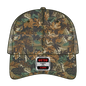 OTTO 105-1247 Camouflage 6 Panel Low Profile Mesh Back Trucker Cap - Lt.Lod/Brn/Kly - Lt.Lod/Brn/Kly / 6 1/2’’ - 7 5/8’’