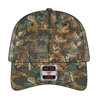 OTTO 105-1247 Camouflage 6 Panel Low Profile Mesh Back Trucker Cap - Lt.Lod/Brn/Kly - Lt.Lod/Brn/Kly / 6 1/2’’ - 7 5/8’’