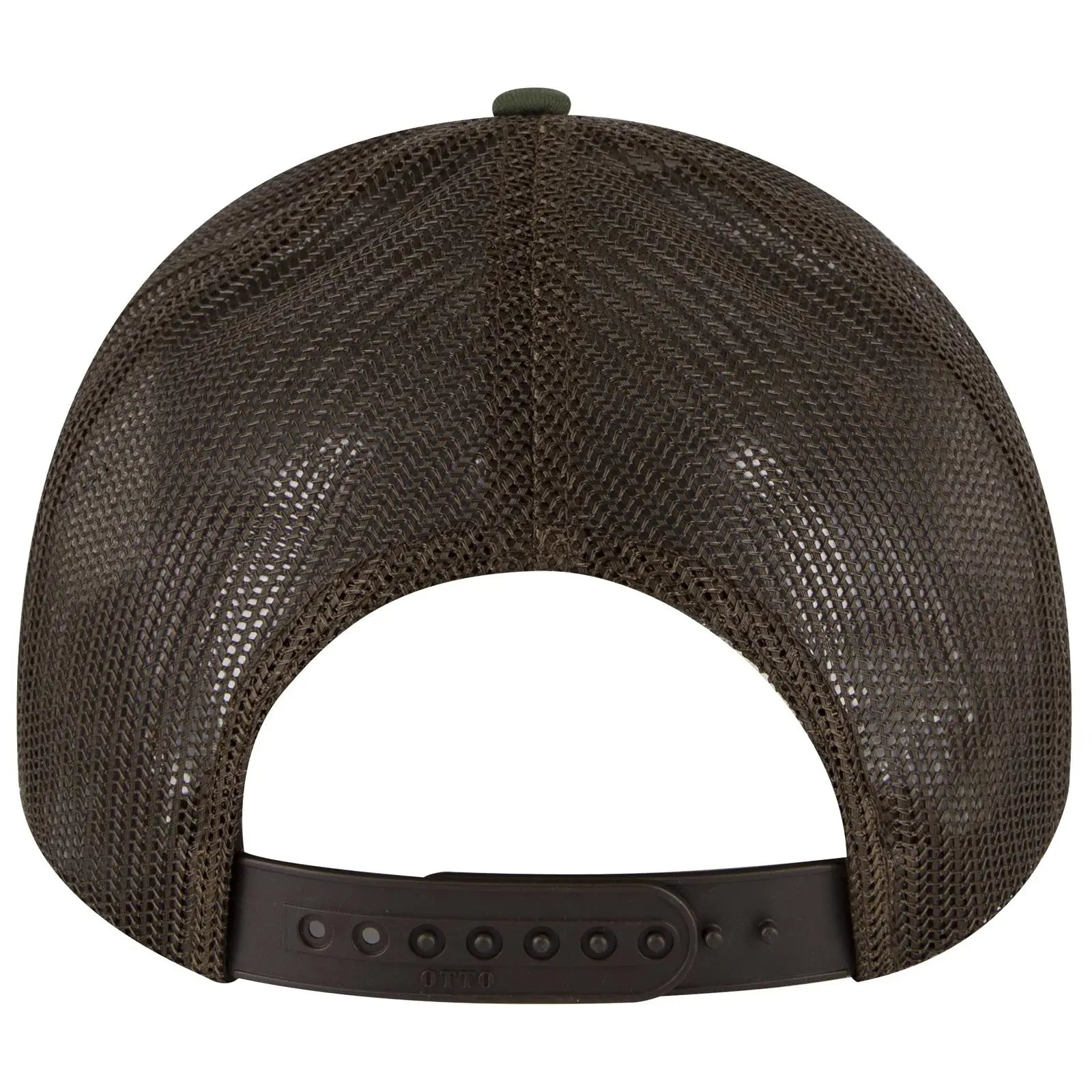OTTO 105-1247 Camouflage 6 Panel Low Profile Mesh Back Trucker Cap - Dk.Grn/Brn/Dk.Brn - Dk.Grn/Brn/Dk.Brn / 6 1/2’’
