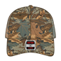 OTTO 105-1247 Camouflage 6 Panel Low Profile Mesh Back Trucker Cap - Kha/Brn/Lt.Ol.Grn - Kha/Brn/Lt.Ol.Grn / 6 1/2’’