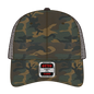 OTTO 105-1247 Camouflage 6 Panel Low Profile Mesh Back Trucker Cap - Dk.Grn/Brn/Dk.Brn - Dk.Grn/Brn/Dk.Brn / 6 1/2’’