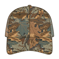 OTTO 105-751 Camouflage 6 Panel Low Profile Mesh Back Trucker Cap - Kha/Brn/Lt.Ol.Grn - Kha/Brn/Lt.Ol.Grn / 6 1/2’’ - 7
