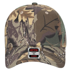 OTTO 105-751 Camouflage 6 Panel Low Profile Mesh Back Trucker Cap - Kha/Brn/Lt.Ol.Grn - Kha/Brn/Lt.Ol.Grn / 6 1/2’’ - 7