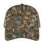OTTO 105-751 Camouflage 6 Panel Low Profile Mesh Back Trucker Cap - Lt.Lod/Brn/Kly - Lt.Lod/Brn/Kly / 6 1/2’’ - 7 5/8’’