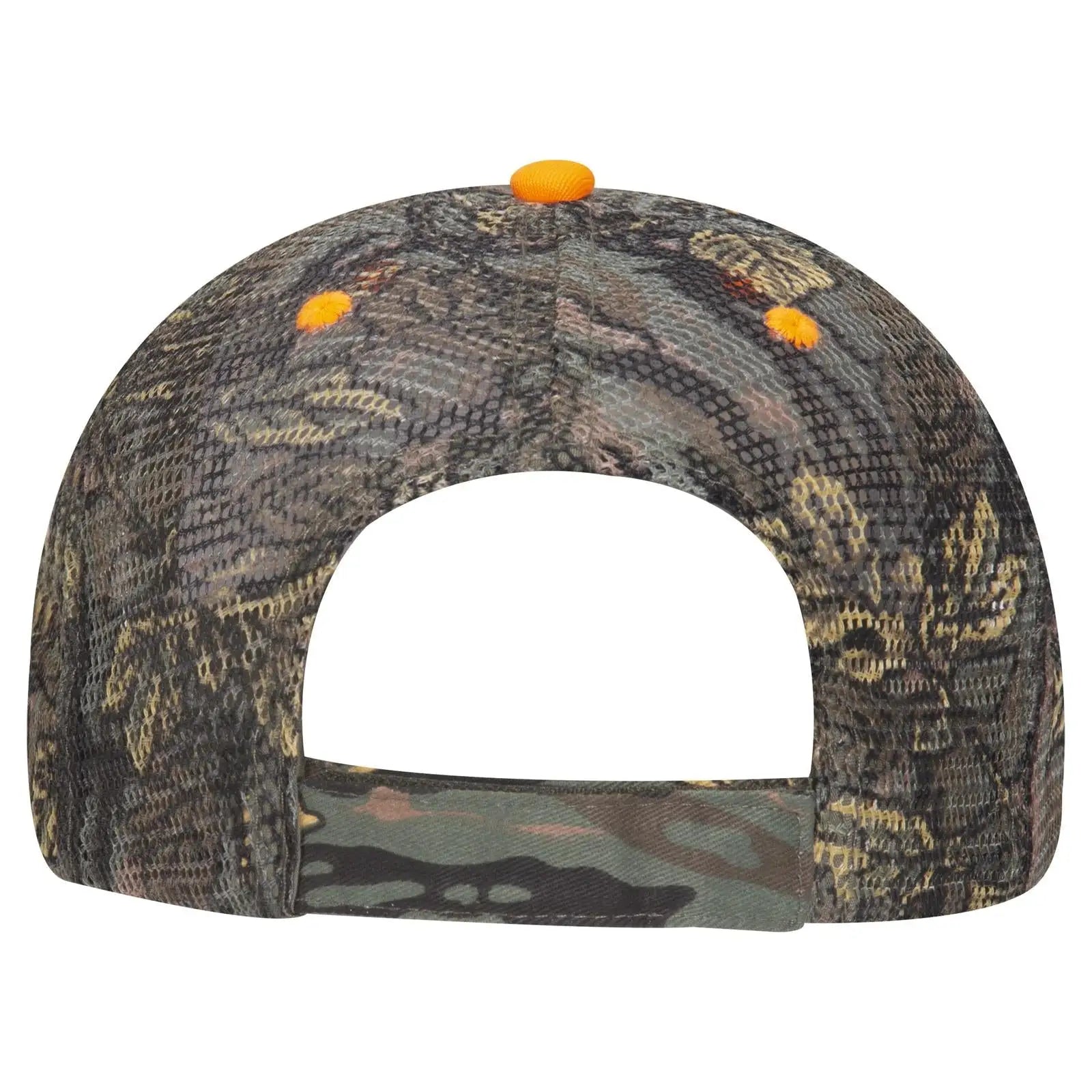 OTTO 106-752 Camouflage 6 Panel Low Profile Mesh Back Trucker Cap - Dk.Grn/Kha/Brn - Dk.Grn/Kha/Brn / 6 1/2’’ - 7 5/8’’