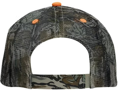 OTTO 106-752 Camouflage 6 Panel Low Profile Mesh Back Trucker Cap - Dark Green Khaki Brown - Forest Brown / One Size