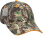 OTTO 106-752 Camouflage 6 Panel Low Profile Mesh Back Trucker Cap - Light Loden Brown Kelly - Olive Brown / One Size