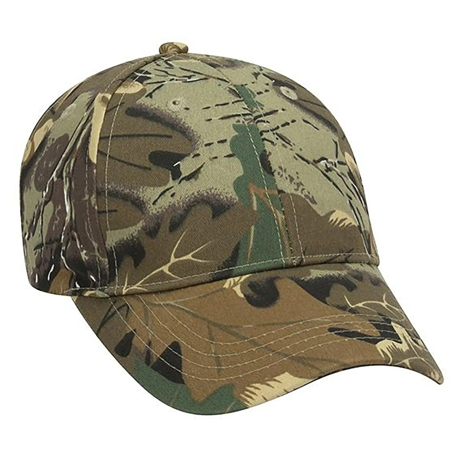 OTTO 108-757 Camouflage Young Adult 6 Panel Low Profile Baseball Cap - Kha/Brn/Lt.Ol.Grn - Kha/Brn/Lt.Ol.Grn / 6’’ - 7