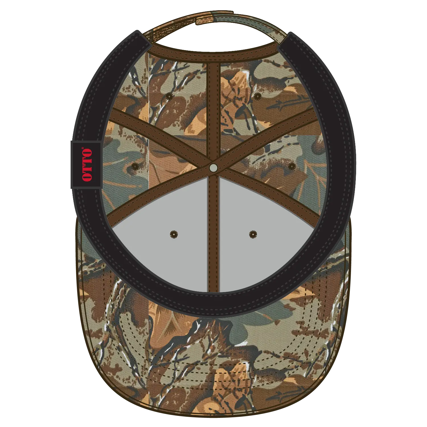 OTTO 108-757 Camouflage Young Adult 6 Panel Low Profile Baseball Cap - Kha/Brn/Lt.Ol.Grn - Kha/Brn/Lt.Ol.Grn / 6’’ - 7