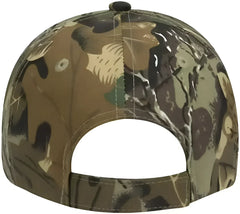 OTTO 108-757 Camouflage Youth 6 Panel Low Profile Baseball Cap - Khaki Brown Light Olive Green - Khaki Brown / Youth