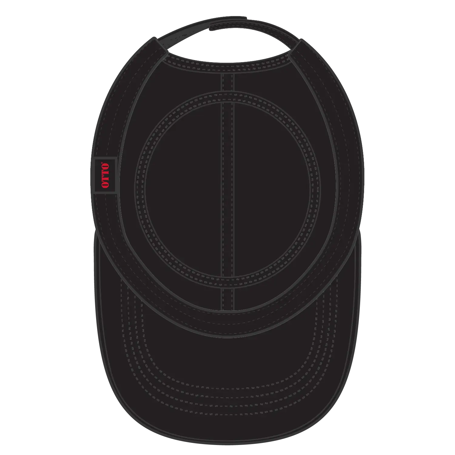 OTTO 109-791 Military Cap - Black - Black / 6 1/2’’ - 7 5/8’’