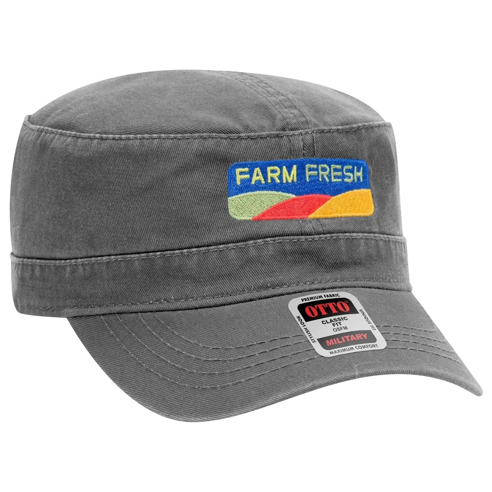 OTTO 109-791 Military Cap - Char. Gray - Char. Gray / 6 1/2’’ - 7 5/8’’