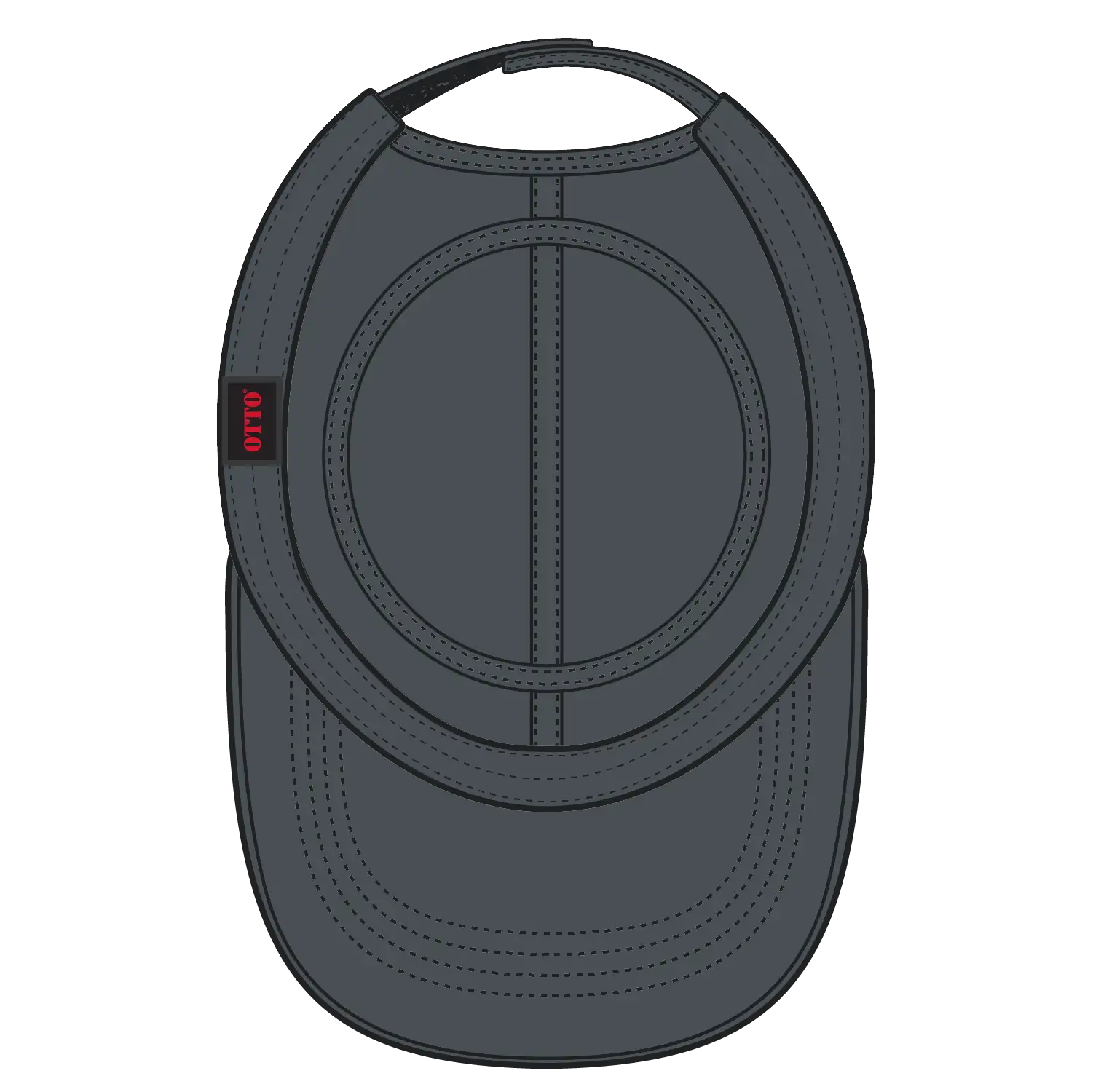 OTTO 109-791 Military Cap - Char. Gray - Char. Gray / 6 1/2’’ - 7 5/8’’