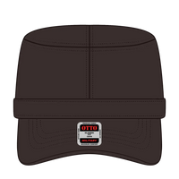 OTTO 109-791 Military Cap - Dk. Brown - Dk. Brown / 6 1/2’’ - 7 5/8’’