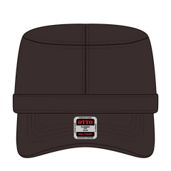 OTTO 109-791 Military Cap - Dk. Brown - Dk. Brown / 6 1/2’’ - 7 5/8’’