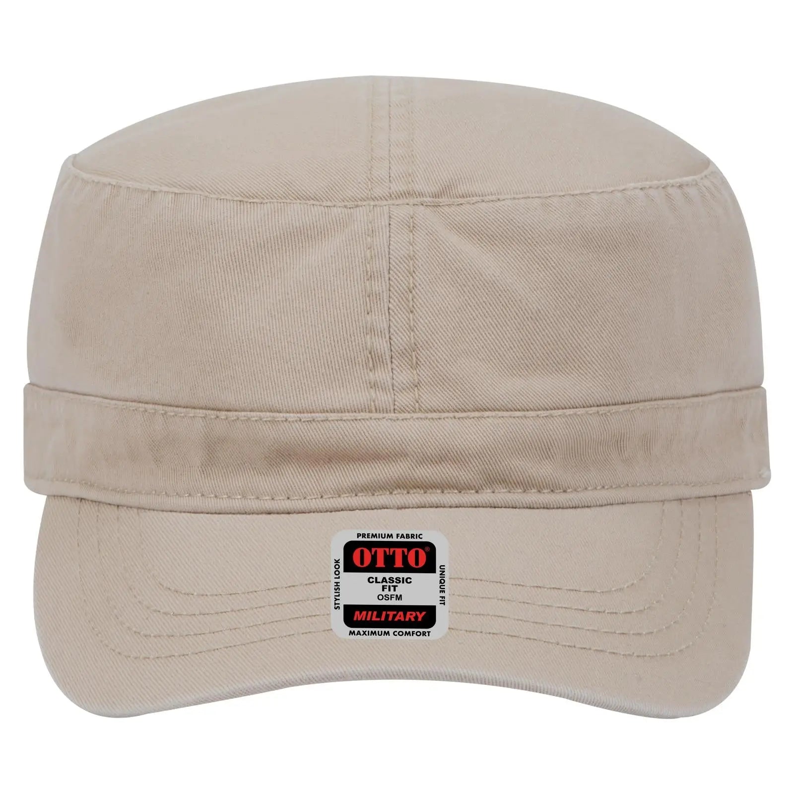 OTTO 109-791 Military Cap - Dk. Khaki - Dk. Khaki / 6 1/2’’ - 7 5/8’’