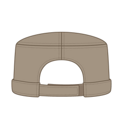 OTTO 109-791 Military Cap - Dk. Khaki - Dk. Khaki / 6 1/2’’ - 7 5/8’’