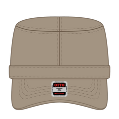 OTTO 109-791 Military Cap - Dk. Khaki - Dk. Khaki / 6 1/2’’ - 7 5/8’’