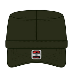 OTTO 109-791 Military Cap - Dk. Ol. Green - Dk. Ol. Green / 6 1/2’’ - 7 5/8’’
