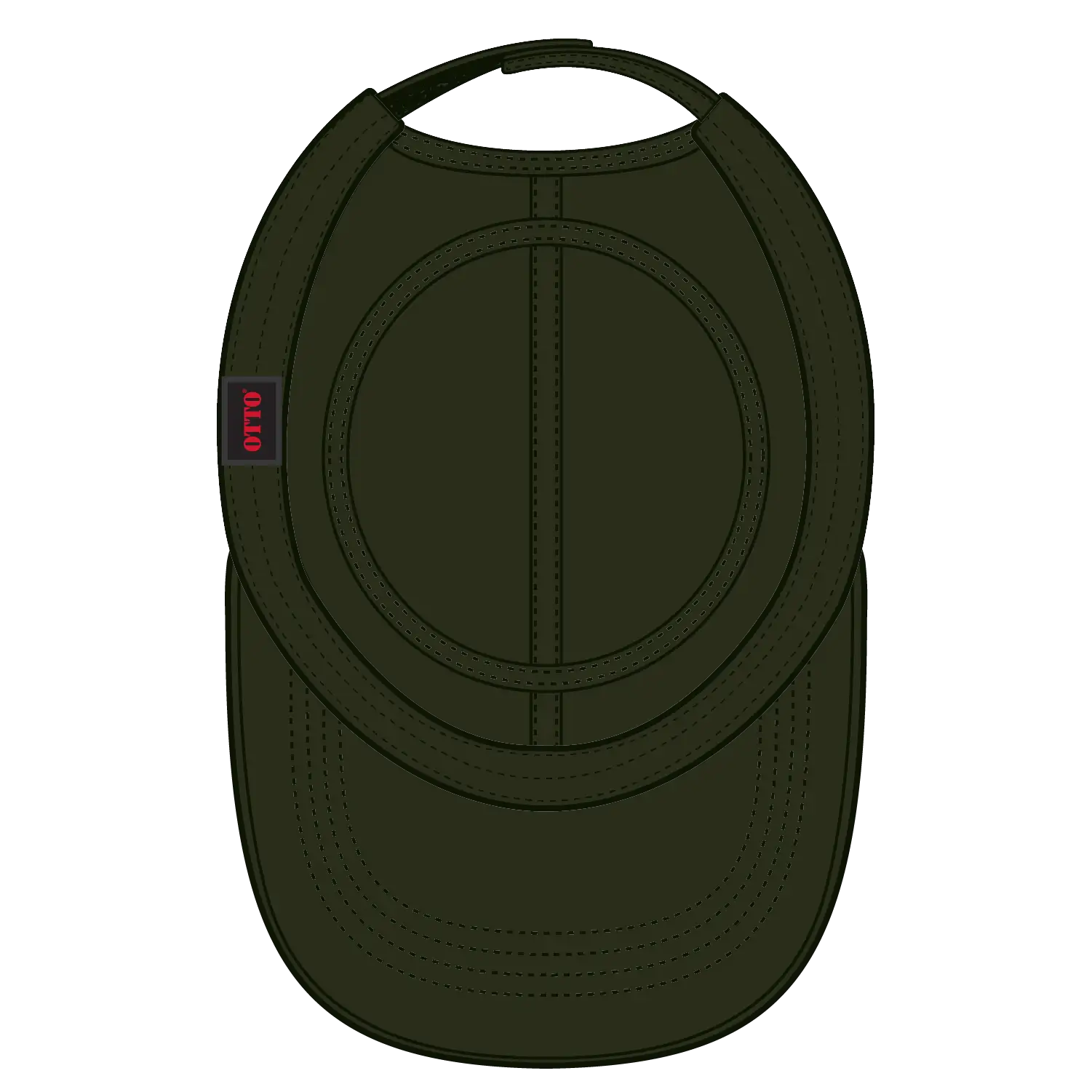 OTTO 109-791 Military Cap - Dk. Ol. Green - Dk. Ol. Green / 6 1/2’’ - 7 5/8’’