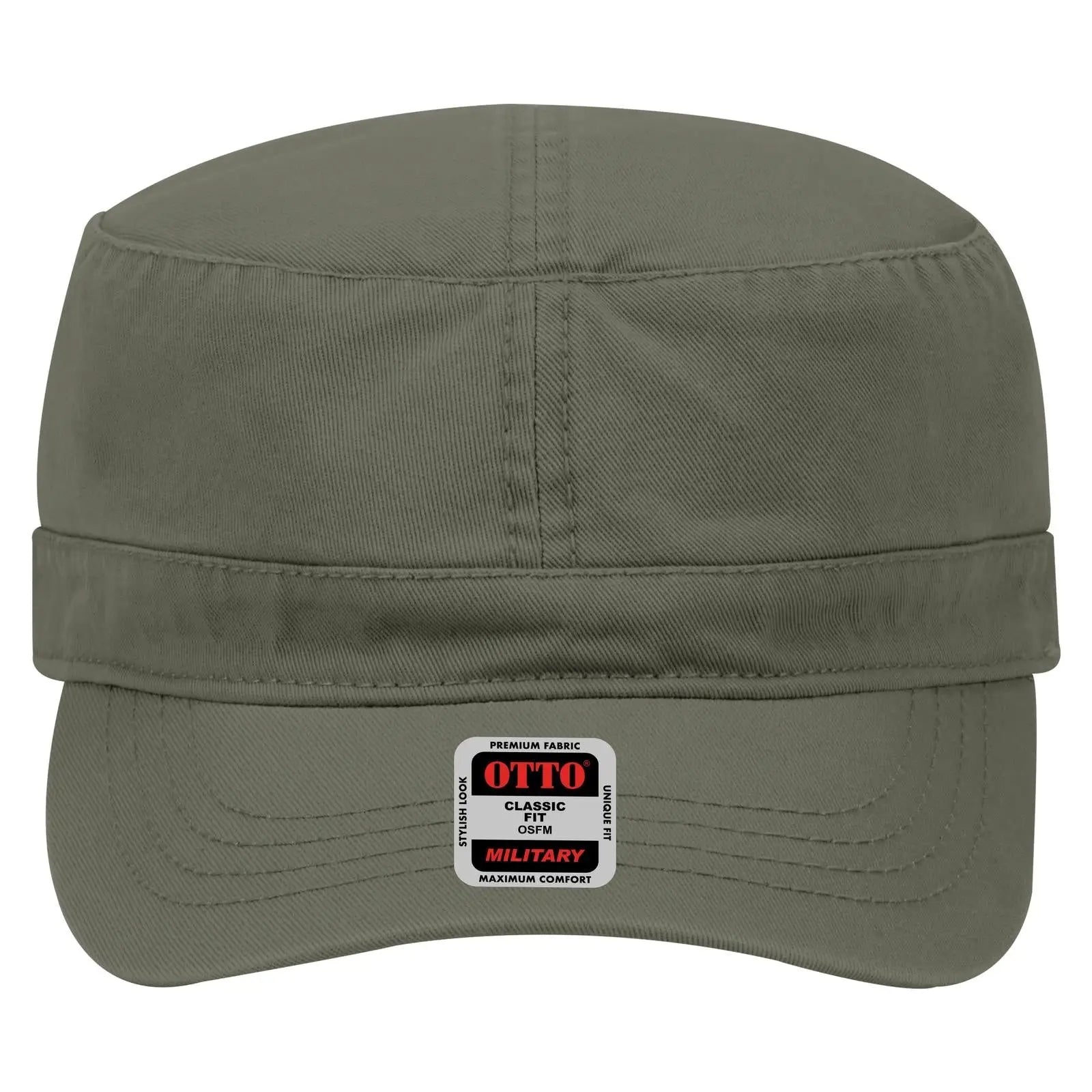 OTTO 109-791 Military Cap - Dk. Ol. Green - Dk. Ol. Green / 6 1/2’’ - 7 5/8’’
