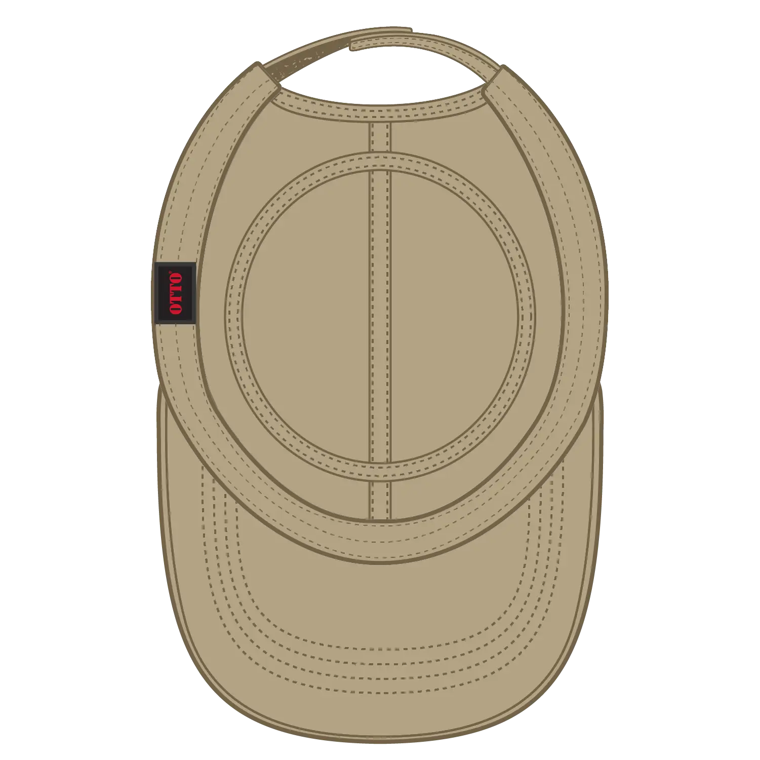 OTTO 109-791 Military Cap - Khaki - Khaki / 6 1/2’’ - 7 5/8’’