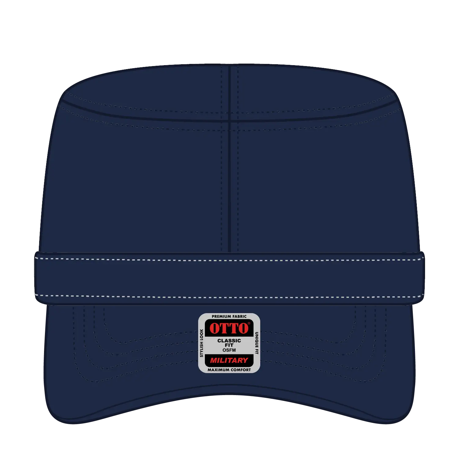 OTTO 109-791 Military Cap - Navy - Navy / 6 1/2’’ - 7 5/8’’