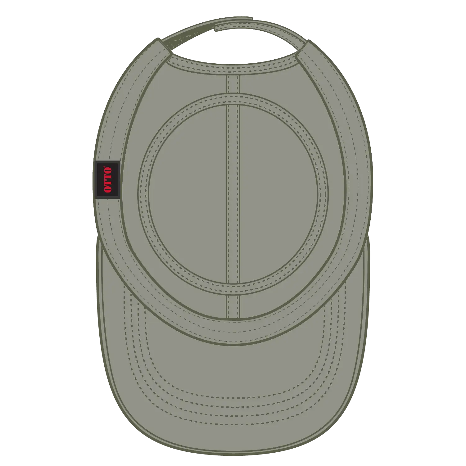 OTTO 109-791 Military Cap - Ol. Green - Ol. Green / 6 1/2’’ - 7 5/8’’