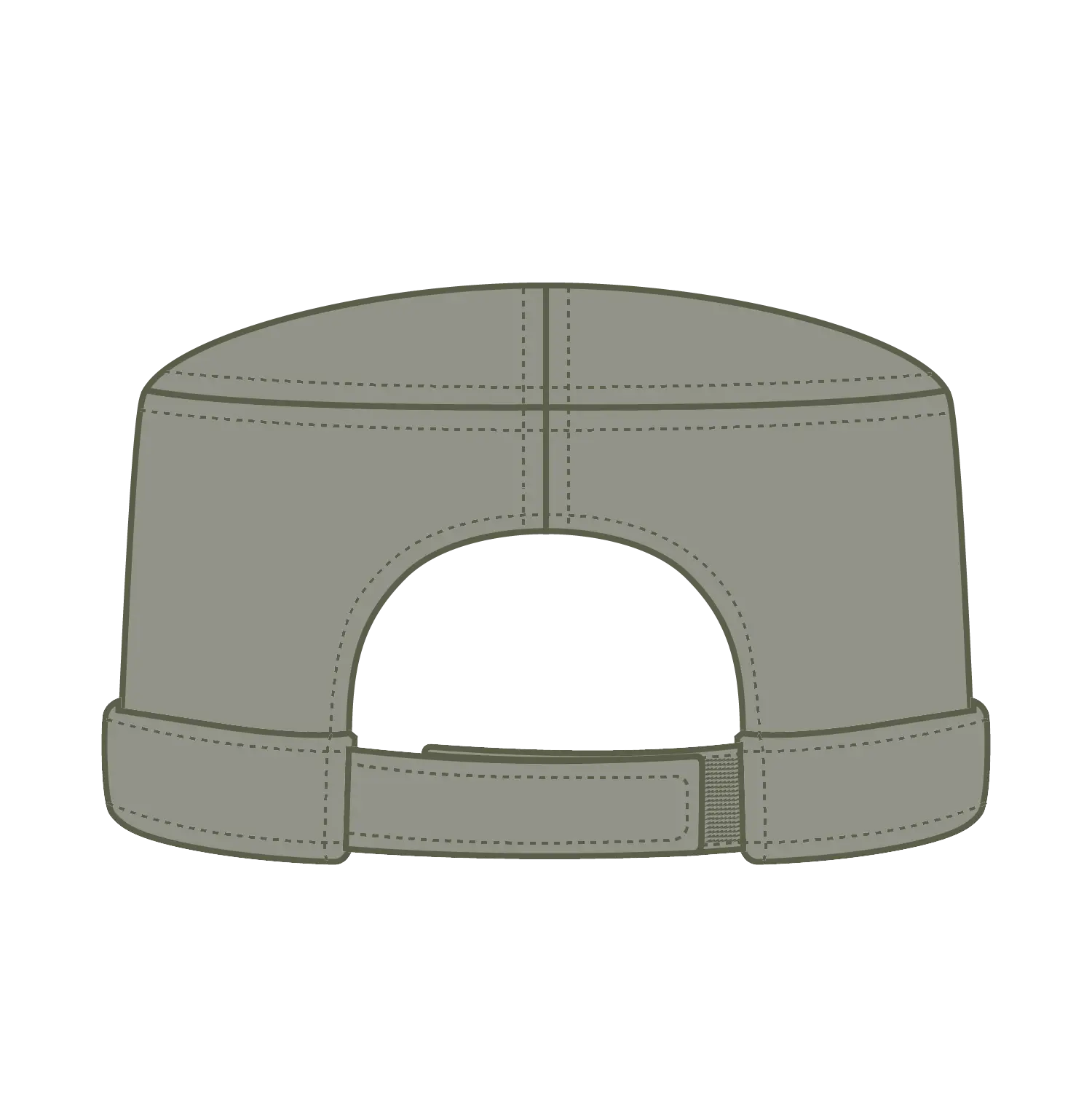 OTTO 109-791 Military Cap - Ol. Green - Ol. Green / 6 1/2’’ - 7 5/8’’