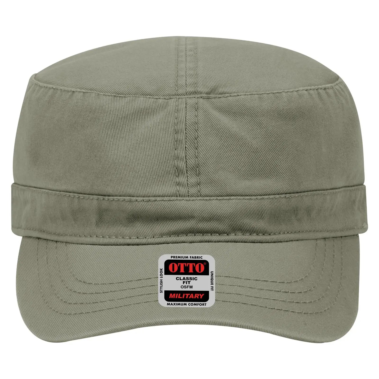 OTTO 109-791 Military Cap - Ol. Green - Ol. Green / 6 1/2’’ - 7 5/8’’