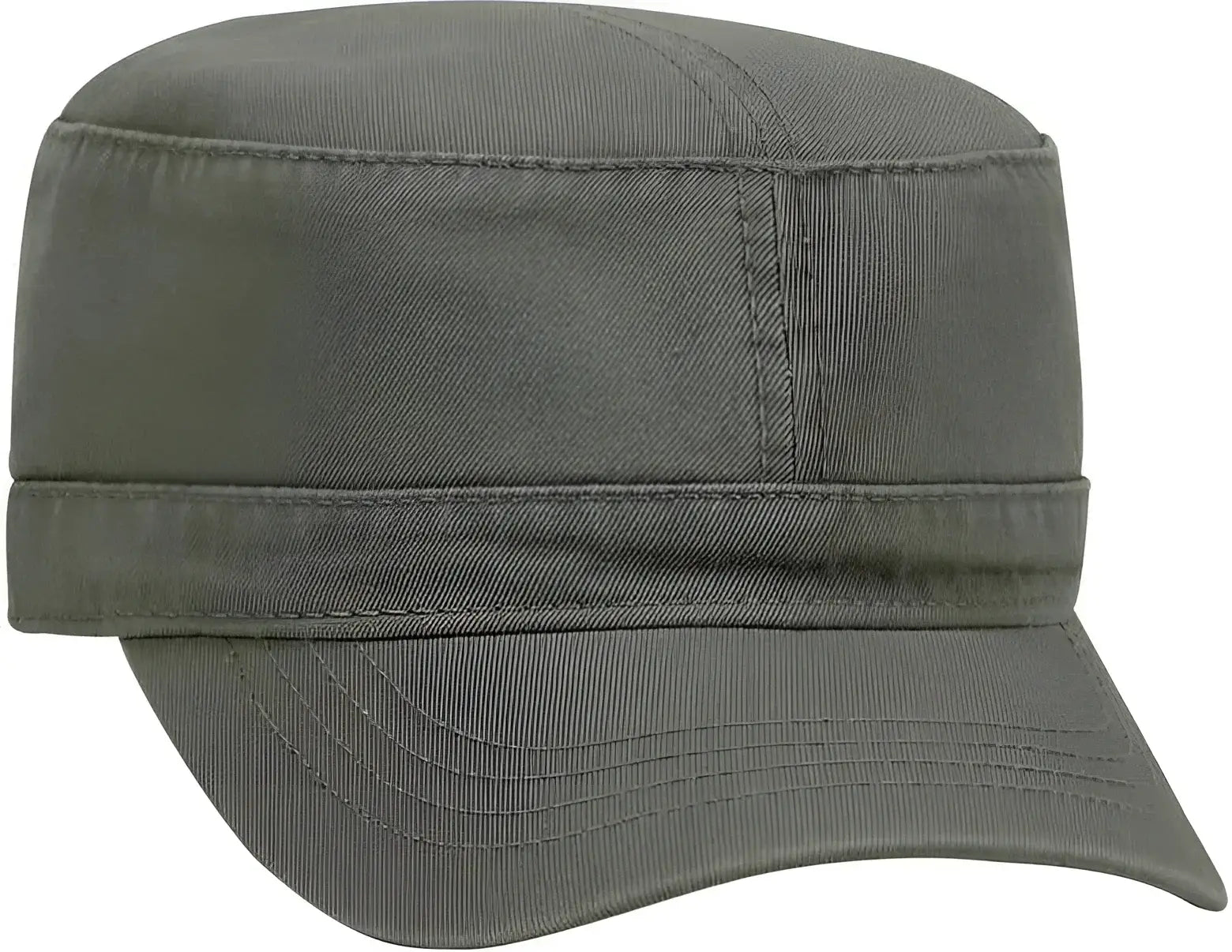 OTTO 109-791 Superior Garment Washed Cotton Twill Military Style Cap with Adjustable Hook and Loop - Dark Brown - Brown