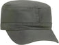 OTTO 109-791 Superior Garment Washed Cotton Twill Military Style Cap with Adjustable Hook and Loop - Dark Brown - Brown