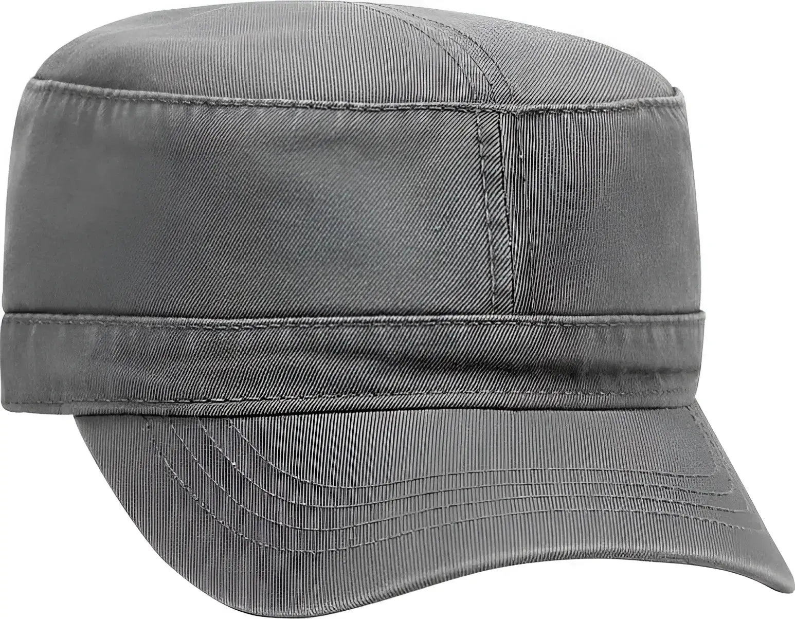 OTTO 109-791 Superior Garment Washed Cotton Twill Military Style Cap with Adjustable Hook and Loop - Charcoal Gray