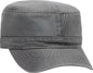 OTTO 109-791 Superior Garment Washed Cotton Twill Military Style Cap with Adjustable Hook and Loop - Charcoal Gray