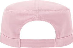 OTTO 109-791 Superior Garment Washed Cotton Twill Military Style Cap with Adjustable Hook and Loop - Pink - Pink