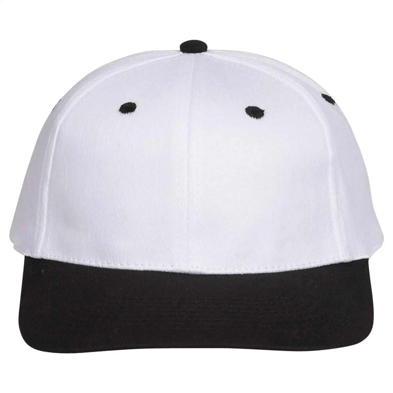 OTTO 11-018 ’OTTO Flex’ Fitted 6 Panel Low Profile Baseball Cap - Blk/Wht - Blk/Wht / 7’’ - 7 1/4’’