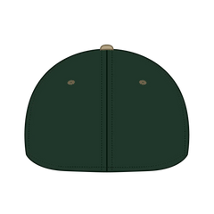 OTTO 11-018 ’OTTO Flex’ Fitted 6 Panel Low Profile Baseball Cap - Kha/Dk.Grn