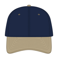 OTTO 11-018 ’OTTO Flex’ Fitted 6 Panel Low Profile Baseball Cap - Kha/Nvy - Kha/Nvy / 7 3/8’’ - 7 5/8’