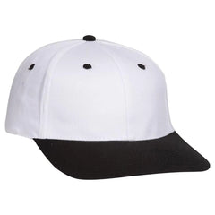 OTTO 11-018 ’OTTO Flex’ Fitted 6 Panel Low Profile Baseball Cap - Blk/Wht - Blk/Wht / 7’’ - 7 1/4’’