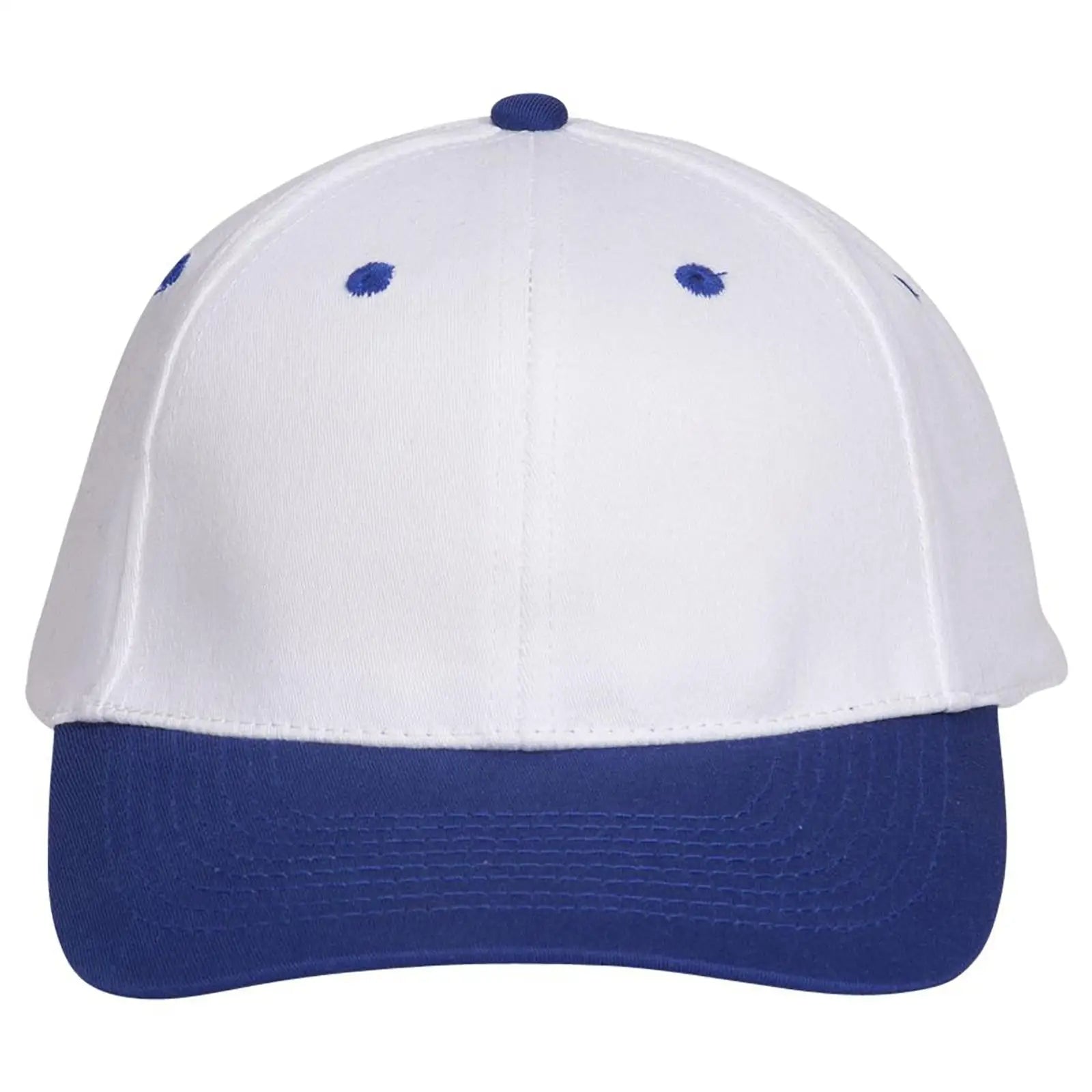 OTTO 11-018 ’OTTO Flex’ Fitted 6 Panel Low Profile Baseball Cap - Ryl/Wht - Ryl/Wht / 7’’ - 7 1/4’’