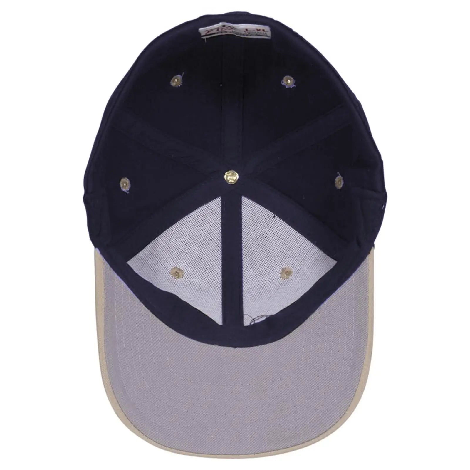 OTTO 11-018 ’OTTO Flex’ Fitted 6 Panel Low Profile Baseball Cap - Kha/Nvy