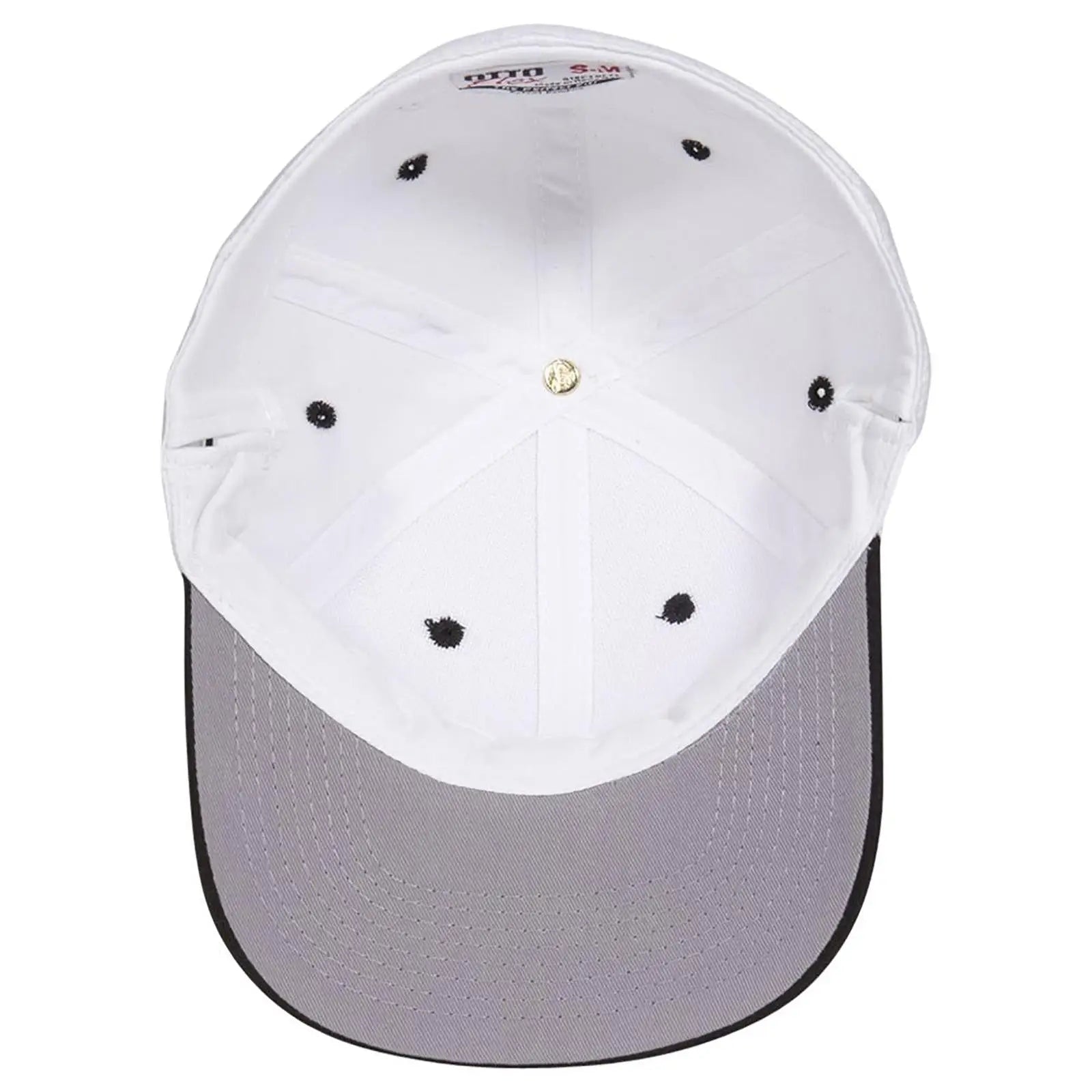 OTTO 11-018 ’OTTO Flex’ Fitted 6 Panel Low Profile Baseball Cap - Blk/Wht - Blk/Wht / 7’’ - 7 1/4’’