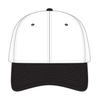 OTTO 11-018 ’OTTO Flex’ Fitted 6 Panel Low Profile Baseball Cap - Blk/Wht - Blk/Wht / 7’’ - 7 1/4’’