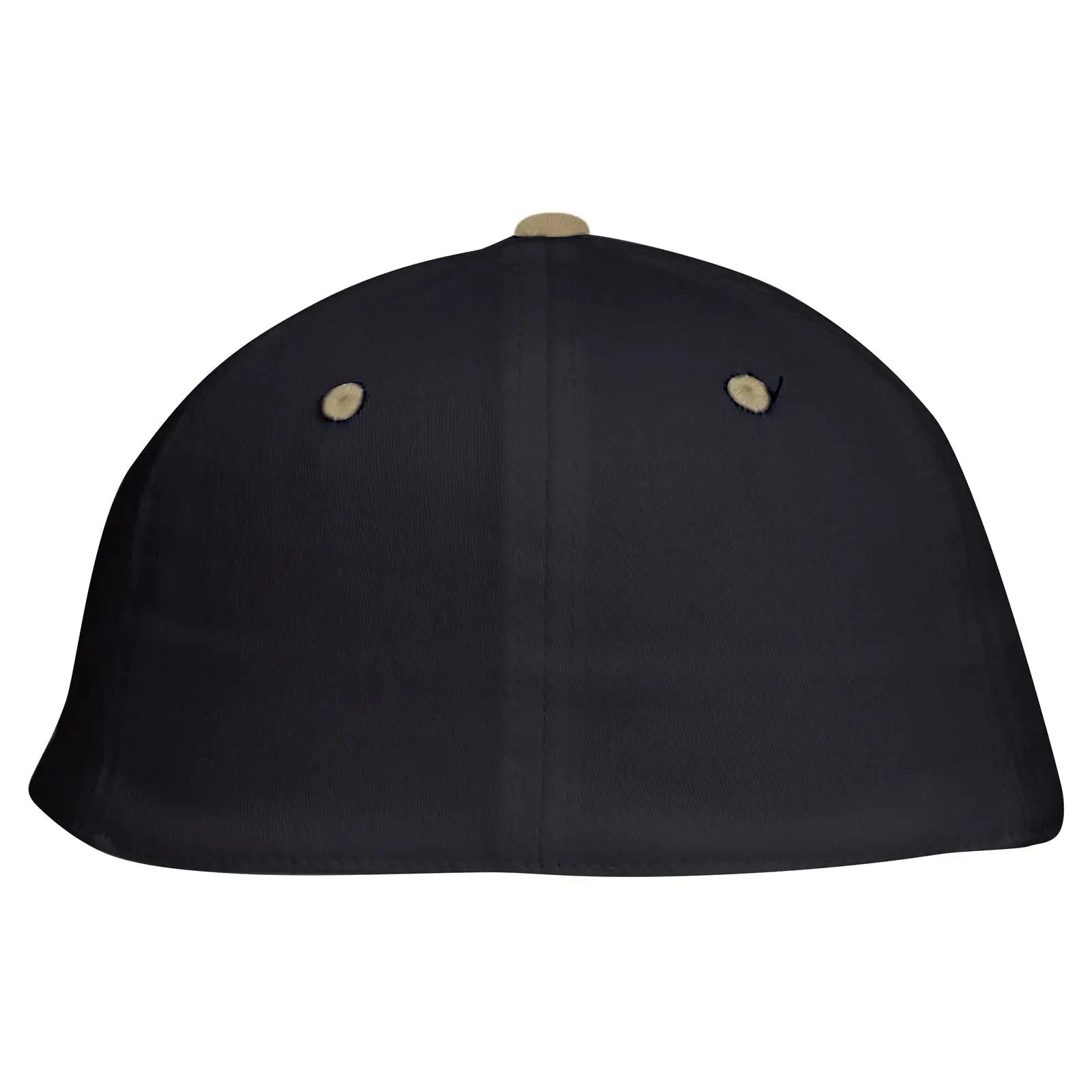 OTTO 11-018 ’OTTO Flex’ Fitted 6 Panel Low Profile Baseball Cap - Kha/Blk - Kha/Blk / 7’’ - 7 1/4’’