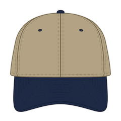 OTTO 11-018 ’OTTO Flex’ Fitted 6 Panel Low Profile Baseball Cap - Nvy/Kha - Nvy/Kha / 7’’ - 7 1/4’’