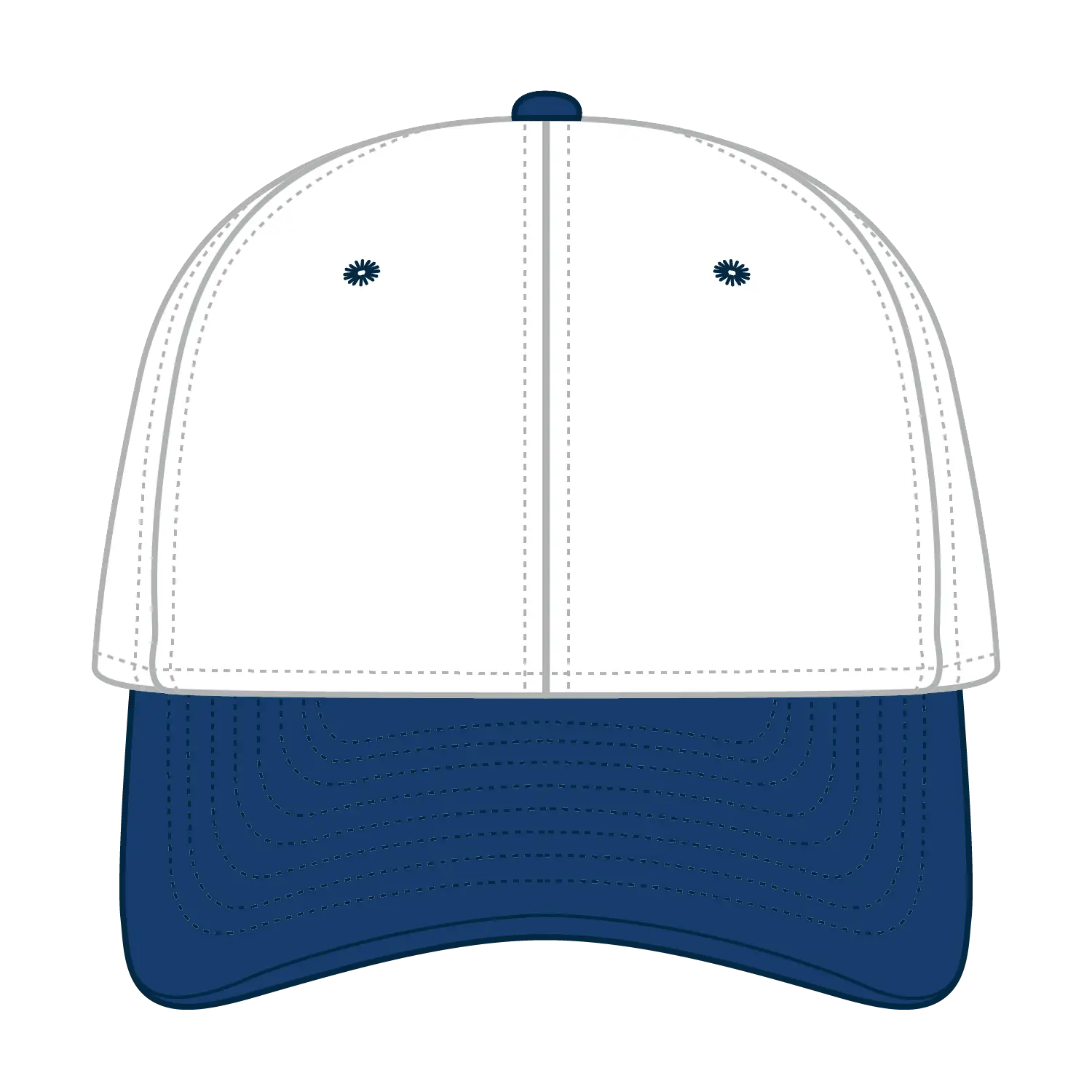 OTTO 11-018 ’OTTO Flex’ Fitted 6 Panel Low Profile Baseball Cap - Ryl/Wht - Ryl/Wht / 7’’ - 7 1/4’’