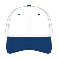 OTTO 11-018 ’OTTO Flex’ Fitted 6 Panel Low Profile Baseball Cap - Ryl/Wht - Ryl/Wht / 7’’ - 7 1/4’’