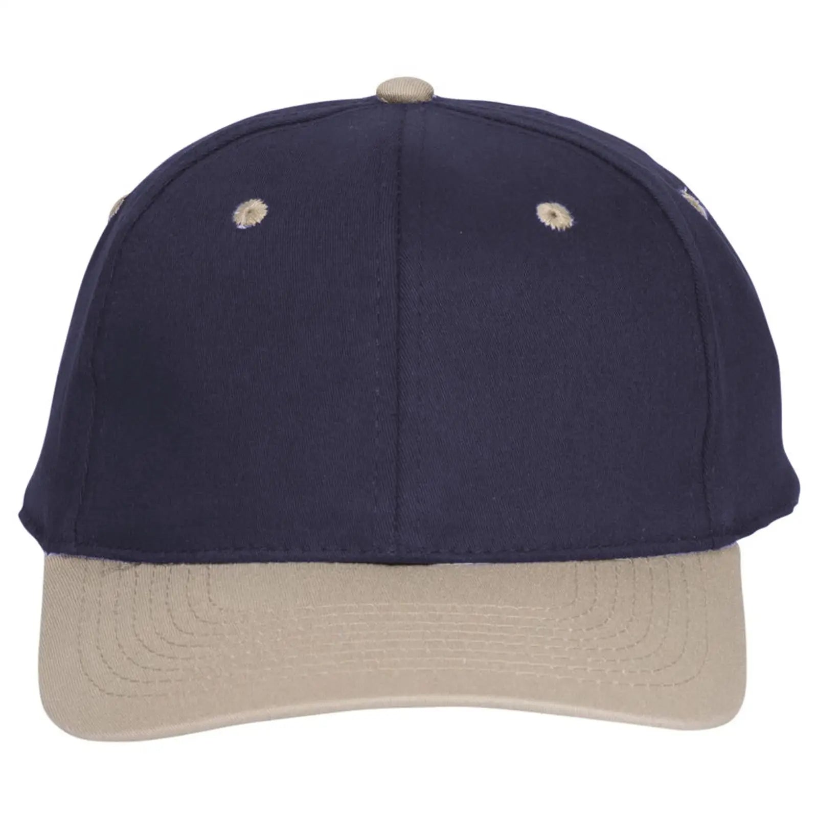 OTTO 11-018 ’OTTO Flex’ Fitted 6 Panel Low Profile Baseball Cap - Kha/Nvy
