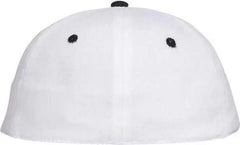 OTTO 11-018 Stretchable Deluxe Brushed Cotton Twill 6 Panel Low Profile Pro Style Cap - Black White